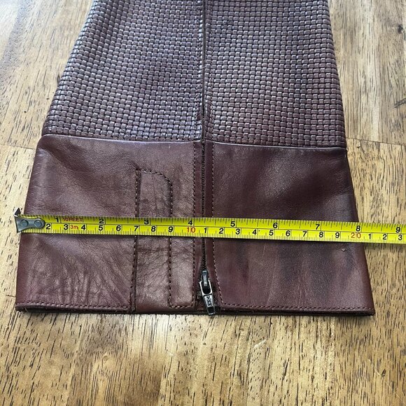 Cole Haan Tall Woven Design Leather Boots 11B - Picture 3 of 9